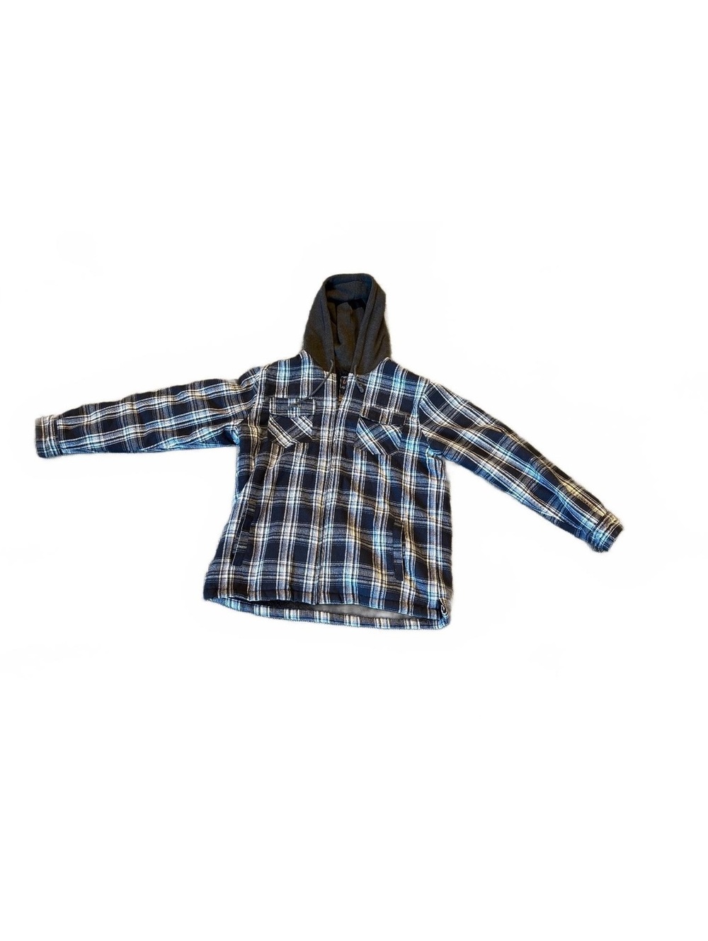 Walnut Creek XL Plaid Hooded Jacket with Sherpa Lining